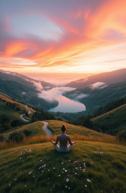 A serene and ethereal landscape representing the essence of spirituality and inner peace