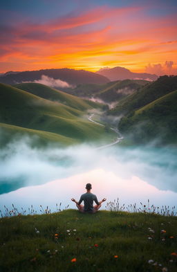 A serene and ethereal landscape representing the essence of spirituality and inner peace