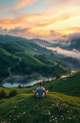 A serene and ethereal landscape representing the essence of spirituality and inner peace