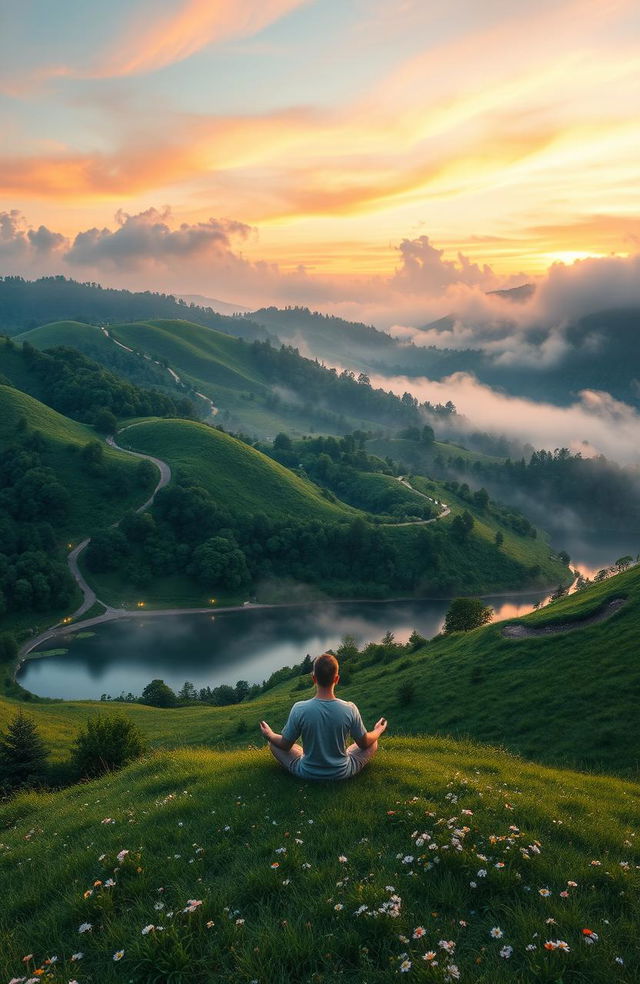 A serene and ethereal landscape representing the essence of spirituality and inner peace