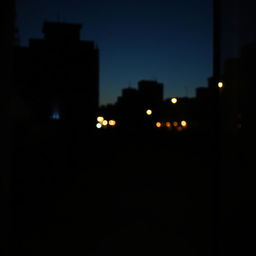 A mysterious and atmospheric scene featuring a shadowy silhouette reflected in a glass window