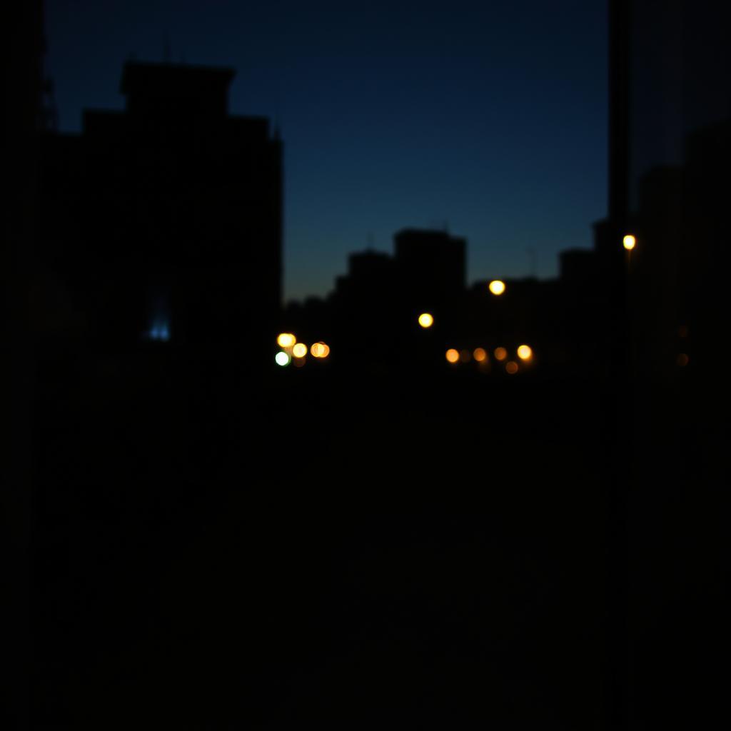 A mysterious and atmospheric scene featuring a shadowy silhouette reflected in a glass window