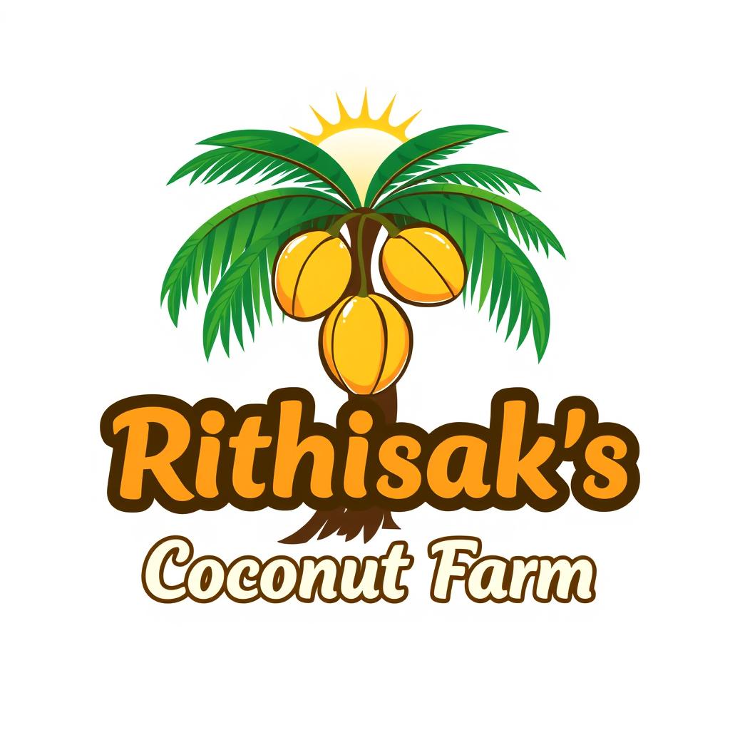 Fresh Vibe: Rithisak's Coconut Farm Logo