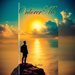 A striking book cover for a novel titled 'Ontorer Alo' by Mahi