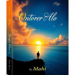 A striking book cover for a novel titled 'Ontorer Alo' by Mahi