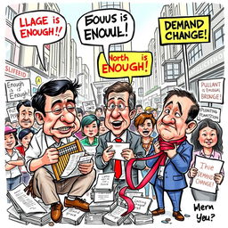 A cartoon journalism sketch depicting a satirical view of the government in the Philippines