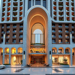 A futuristic, avant-garde 20-story residential tower with a dynamic and luxurious form, located on a plot measuring 2925 square meters (north: 54m, south: 45m, east: 50m, west: 80m)
