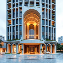A futuristic, avant-garde 20-story residential tower with a dynamic and luxurious form, located on a plot measuring 2925 square meters (north: 54m, south: 45m, east: 50m, west: 80m)
