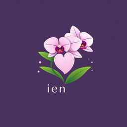 A captivating logo that embodies the essence of a person nurturing an orchid with love and passion, symbolizing growth from the heart