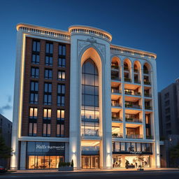 A dynamic and luxurious 20-story residential and commercial tower design inspired by the architectural combination of the Qajar and Achaemenid periods