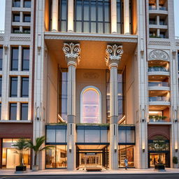A dynamic and luxurious 20-story residential and commercial tower design inspired by the architectural combination of the Qajar and Achaemenid periods