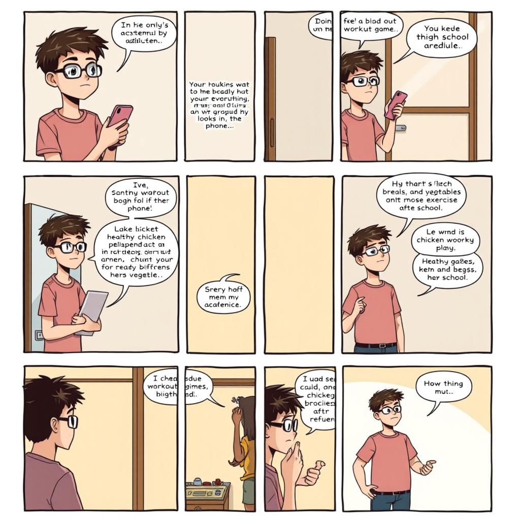 A comic strip consisting of 8 pages, each with 6 boxes