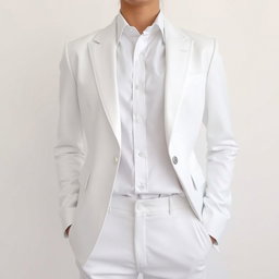 A pristine, all-white uniform reflecting a clean and professional appearance