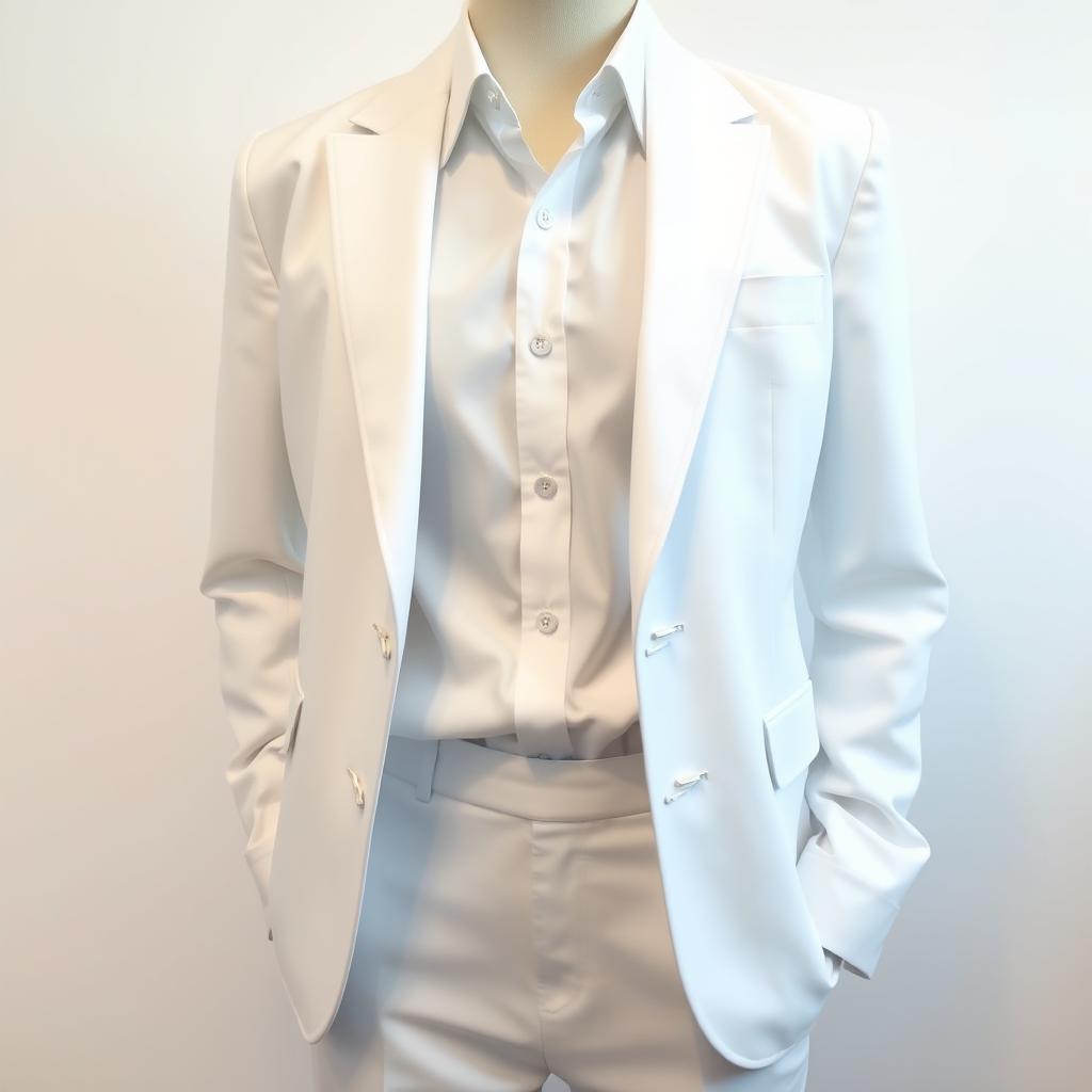 A pristine, all-white uniform reflecting a clean and professional appearance