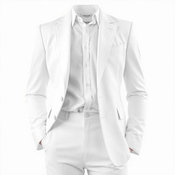 A pristine, all-white uniform reflecting a clean and professional appearance
