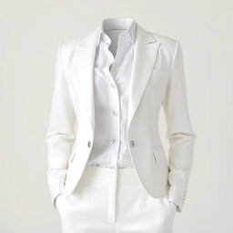 A pristine, all-white uniform reflecting a clean and professional appearance