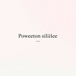 Design a simple yet aesthetic PowerPoint presentation slide that emphasizes minimalism