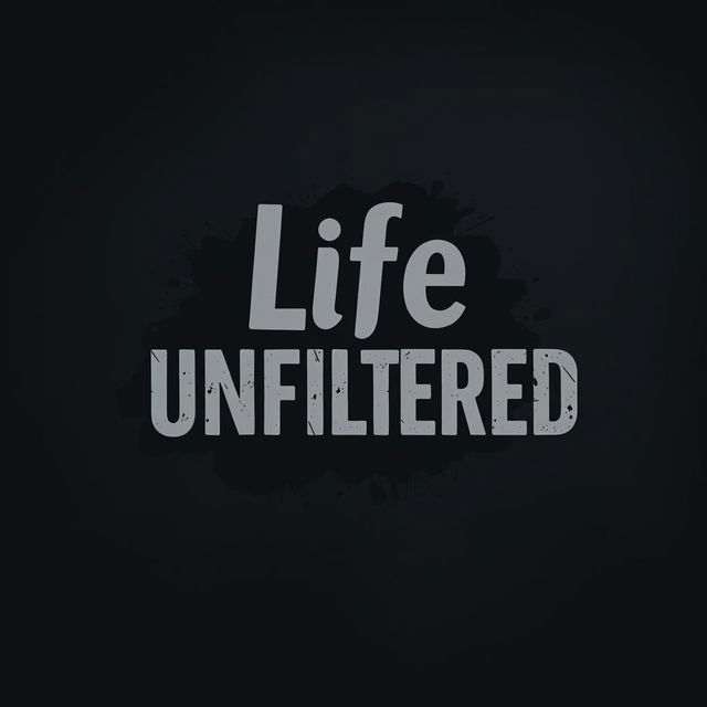 A logo design for a YouTube channel titled 'Life Unfiltered'