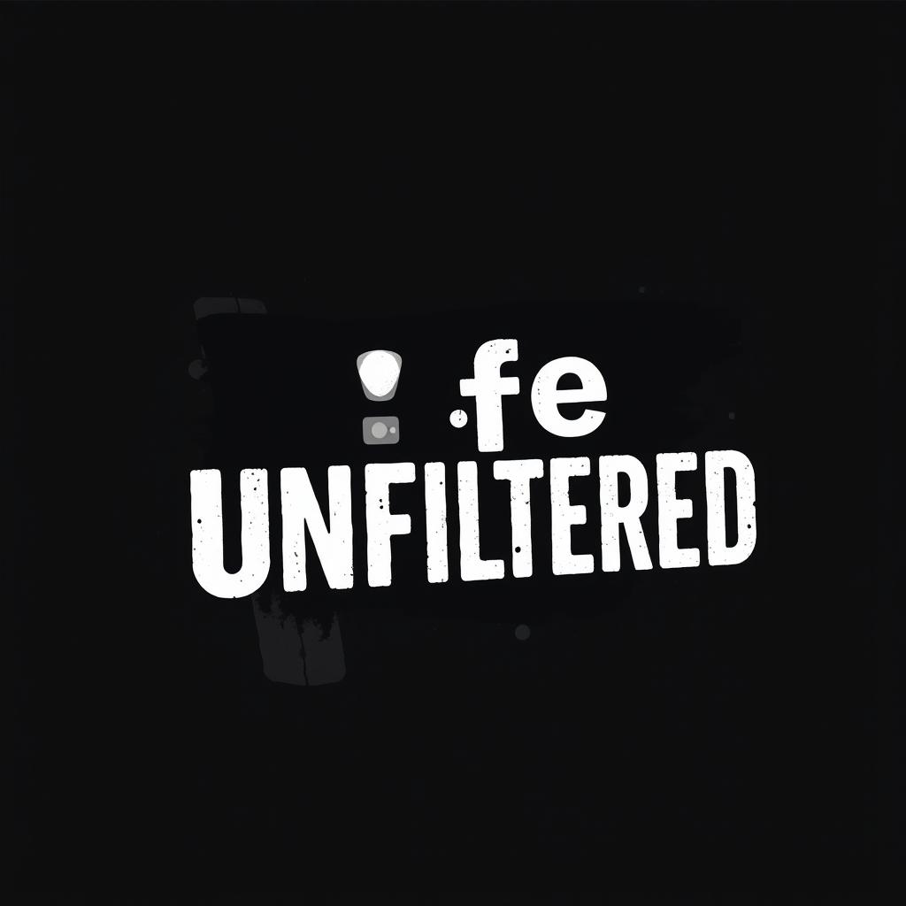 A logo design for a YouTube channel titled 'Life Unfiltered'
