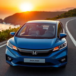 A sleek and modern design of a Honda Jazz, showcasing its compact dimensions and stylish contours