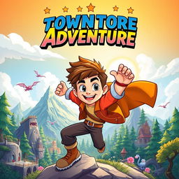 A vibrant and colorful cartoon-style cinematic poster featuring a dynamic character based on the user's likeness