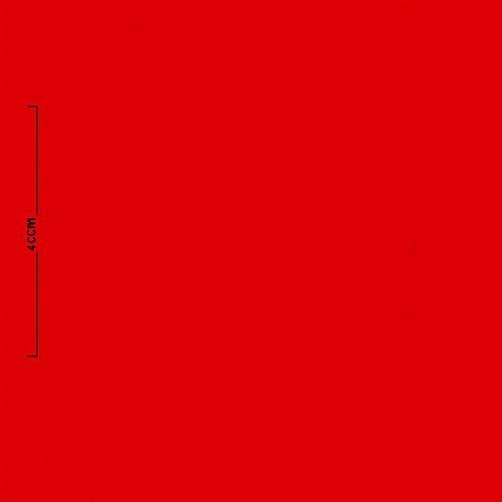 A simple but striking image featuring a solid red background. The dimensions of the image are set at 3 x 4 cm.