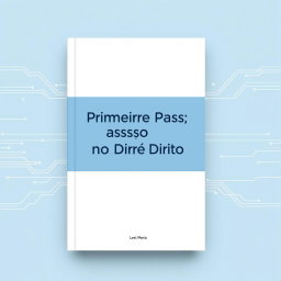 A minimalist book cover design for a work titled 'Primeiros Passos no Direito Digital'