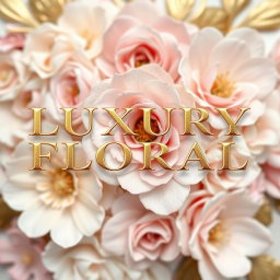 The name 'LUXURY FLORAL' displayed in an elegant and sophisticated font