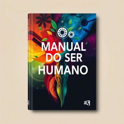 A book cover design for a book titled "MANUAL DO SER HUMANO"