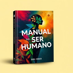 A book cover design for a book titled "MANUAL DO SER HUMANO"