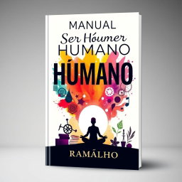 A captivating book cover for a self-improvement book titled 'Manual do Ser Humano' by author Ramalho