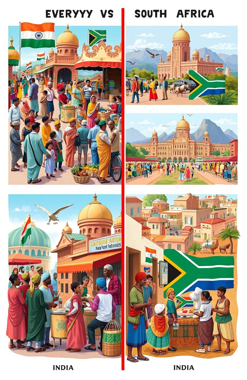 Contrast & Compare: Everyday Life in India vs South Africa