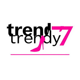 A stylish and chic logo design for 'trendy77' focused on the fashion industry