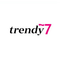 A stylish and chic logo design for 'trendy77' focused on the fashion industry