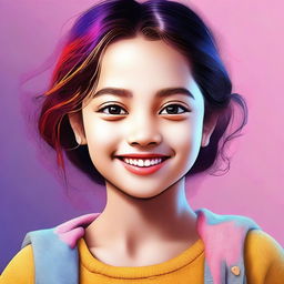 A digital art image of a girl