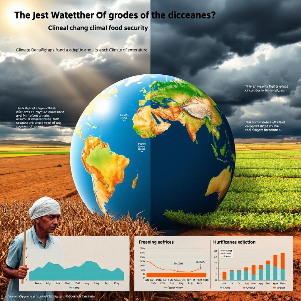 An informative and visually striking representation of the impact of climate change on global food security