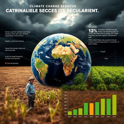 An informative and visually striking representation of the impact of climate change on global food security