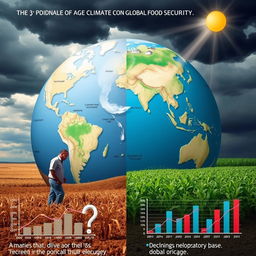 An informative and visually striking representation of the impact of climate change on global food security