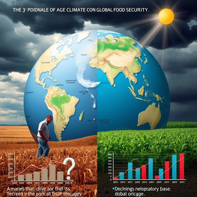 An informative and visually striking representation of the impact of climate change on global food security
