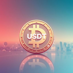 A sleek and modern representation of the USDT token, highlighting its digital currency nature