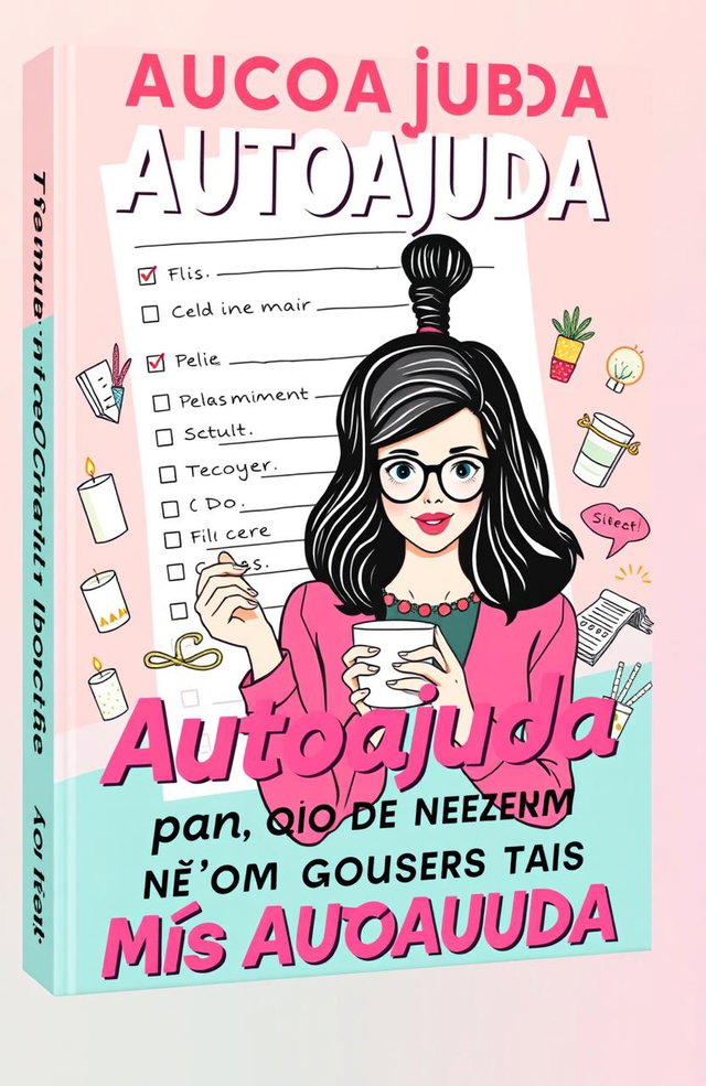 A vibrant and playful eBook cover with a modern design featuring bold colors like pastel pink, teal, and gold