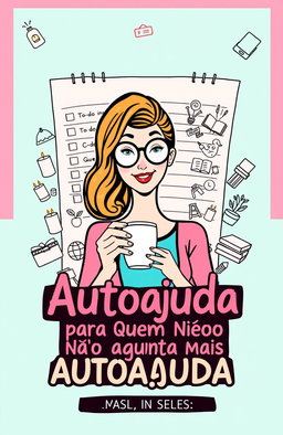 A vibrant and playful eBook cover with a modern design featuring bold colors like pastel pink, teal, and gold