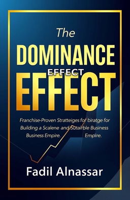A captivating book cover design for 'The Dominance Effect', featuring a bold and modern font for the title and an elegant subtitle 'Franchise-Proven Strategies for Building a Scalable and Sustainable Business Empire' prominently displayed