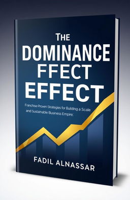 A captivating book cover design for 'The Dominance Effect', featuring a bold and modern font for the title and an elegant subtitle 'Franchise-Proven Strategies for Building a Scalable and Sustainable Business Empire' prominently displayed