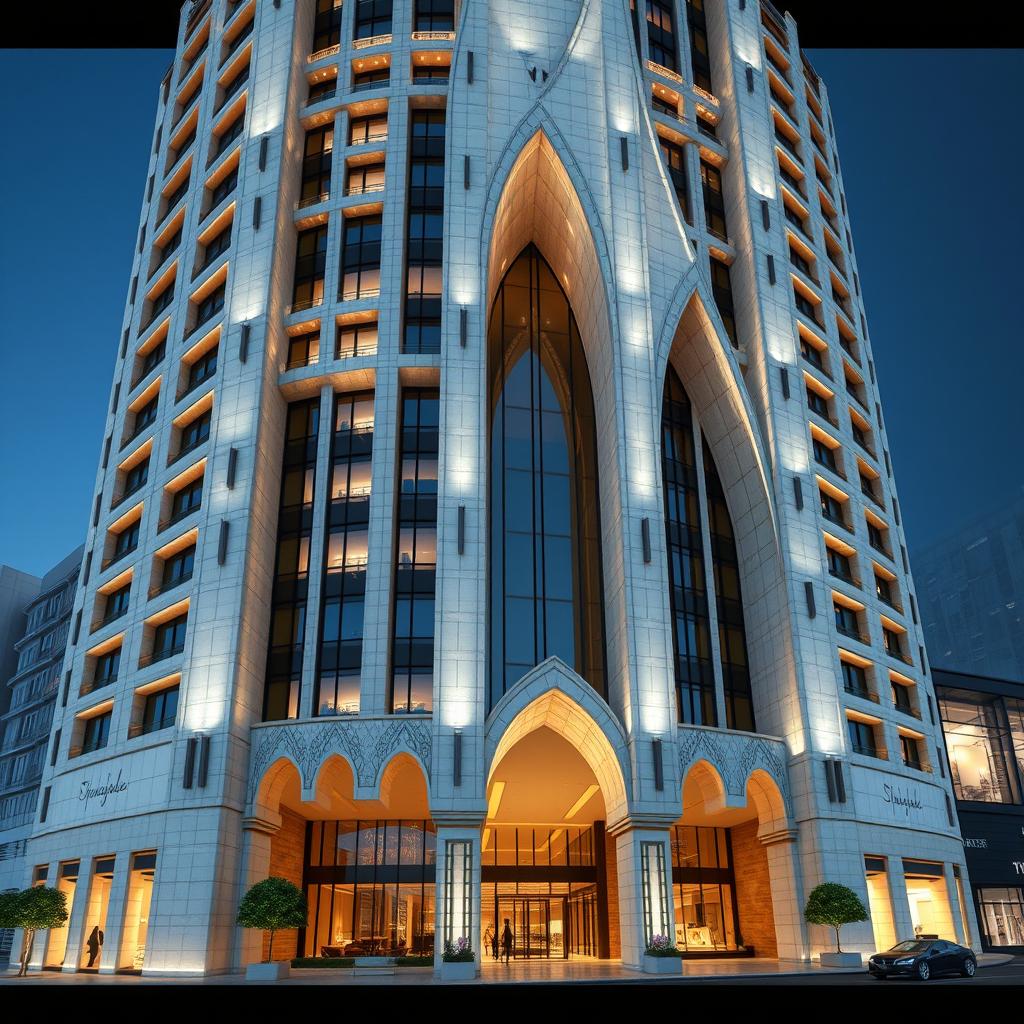 A striking and innovative 20-story residential and commercial tower with a dynamic and luxurious form