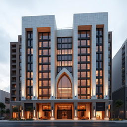 A striking and innovative 20-story residential and commercial tower with a dynamic and luxurious form