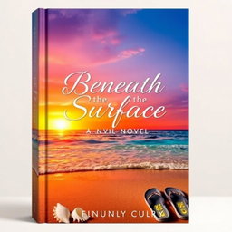 A captivating book cover design for a novel titled 'Beneath the Surface'