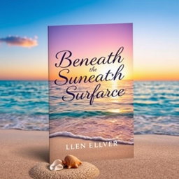 A captivating book cover design for a novel titled 'Beneath the Surface'