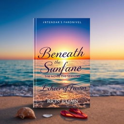 A captivating book cover design for a novel titled 'Beneath the Surface'
