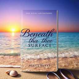 A captivating book cover design for a novel titled 'Beneath the Surface'